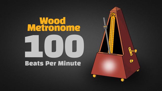 100 BPM Wood Metronome [30 Minuts] смотреть онлайн
