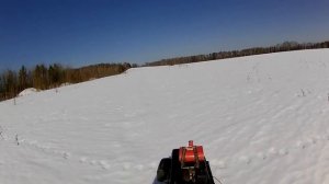 Мотобуксировщик Мухтар 2014 г с вариатором сафари по насту до пасеки