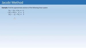 How to solve system of linear equations using Jacobi Method