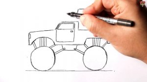 How to draw a Monster Truck Rocket | Taurus Art