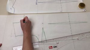 Построение выкройки платья. Строим полочку и рукав.