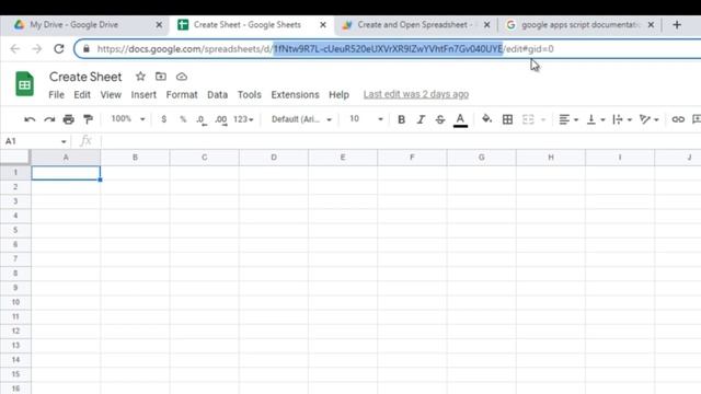 Create and Open Google Sheets with Google Apps Script