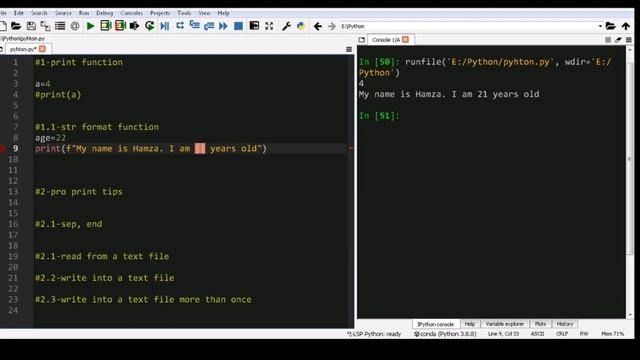 13. Python Print Function | Advanced Tips in Urdu