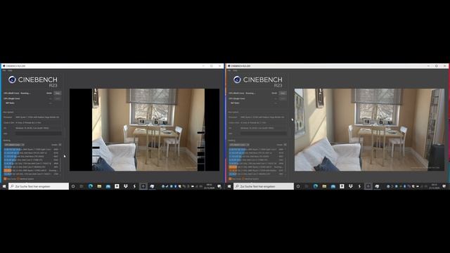 Ryzen 5 3550H (4c/8t) vs. 7 3700U (4c/8t) in Cinebench R23 смотреть онлайн