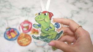 Мои вышитые ёлочные игрушки | Часть 2
