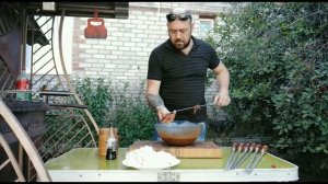 Сочный шашлык из говяжий печени в жировой сетке