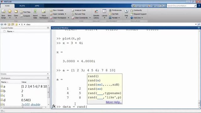 Урок 1. Начало работы в MATLAB смотреть онлайн