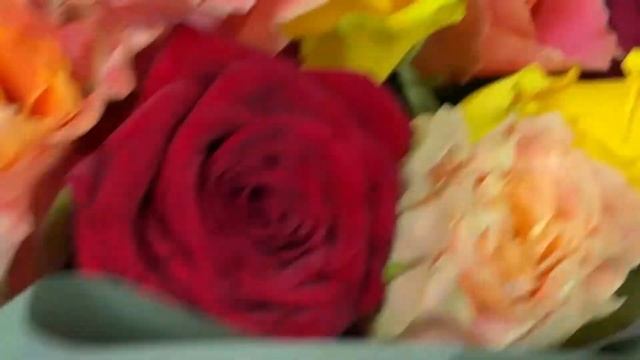 Букет из 35 роз яркий микс 45 см Россия смотреть онлайн