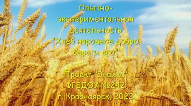 Как зернышко на стол хлебом пришло