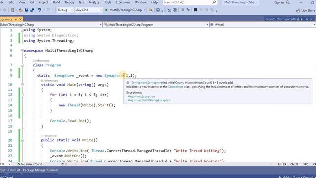 Part 20 :- Semaphore  in multithreading in C#  | Multithreading and Parallel Programming in C#