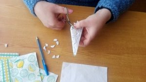 Мастер-класс "Снежинка из салфеток"