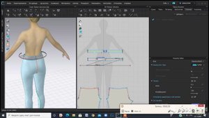 CLO 3D 2 часть - пояс на трикотажных брюках со шнурком