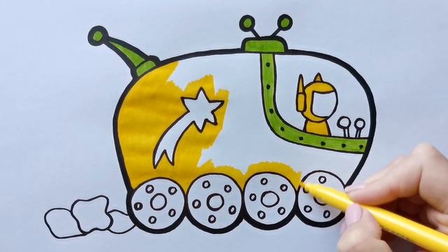 Как нарисовать ЛУНОХОД / раскраска для детей / Нарисуй Ка смотреть онлайн