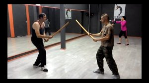 Удар катана в голову с предварительной накладкой katana в структуре