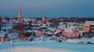 Суздаль – аэросъёмка зимнего города 4К || Suzdal. Winter in the old Russian city – Aerial Video 4K