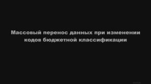 Массовый перенос данных при изменении кодов бюджетной классификации, Бухгалтерия, Парус Бюджет 8