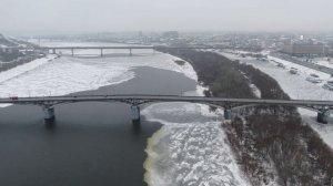 Нижний Новгород зимой с квадрокоптера
