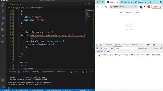 Ant Design Table Pagination | Fetch Paginated Data from Server using Axios | React JS Tutorial
