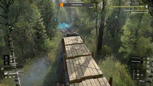 SnowRunner - В деревне. Первый заход КООП прохождения. Реалистичные Моды смотреть онлайн