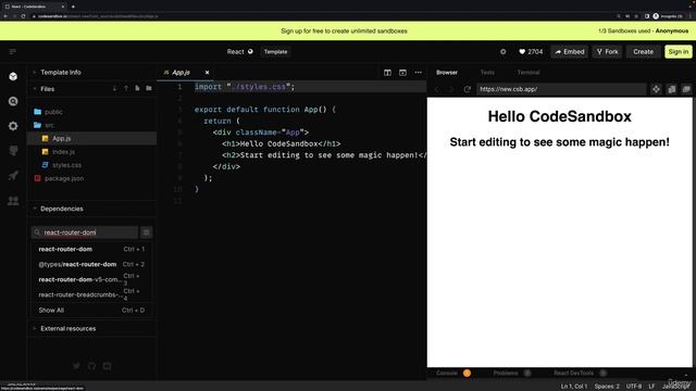 #11 Sử dụng CodeSandbox để phát triển React và không cần thiết lập cục bộ! смотреть онлайн