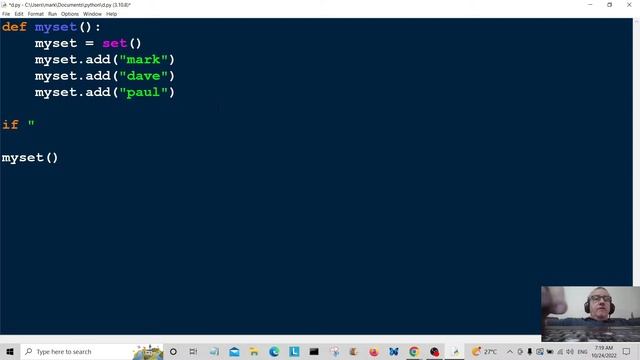 Python Set - Adding Elements & Looping - Beginners Tutorial 2022