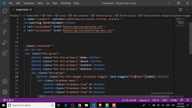 How to use Button Group in Bootstrap in urdu/hindi | Bootstrap Tutorial | Learning Entertainment смотреть онлайн