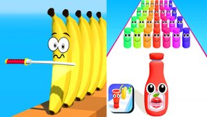 Мобильные игры Juice Run и Flying Cut прохождение, геймплей и новые уровни для Android и iOS