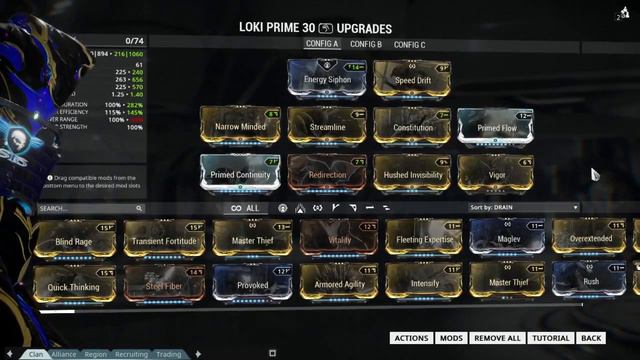 Warframe - MAX Duration Build - LOKI Prime - NO.. YES NO Forma's
