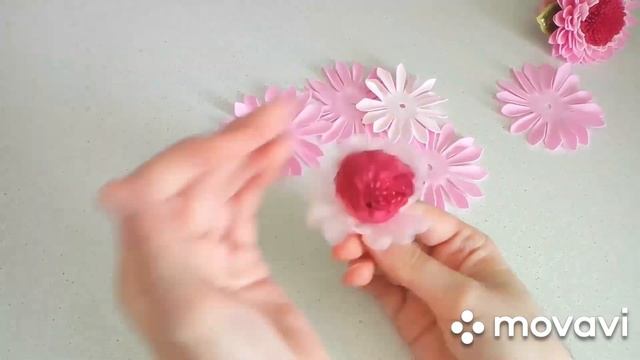 Пышные цветы из фоамирана/резиночки их фоамирана/МК/DIY/Lush Foamiran Flowers/rubber Of Their Foa