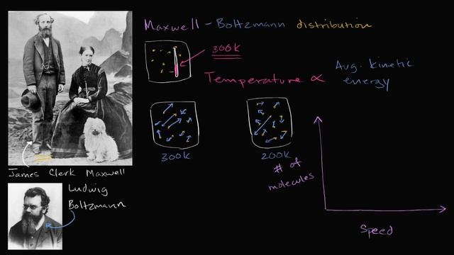 The Maxwell–Boltzmann distribution | AP Chemistry | Khan Academy смотреть онлайн