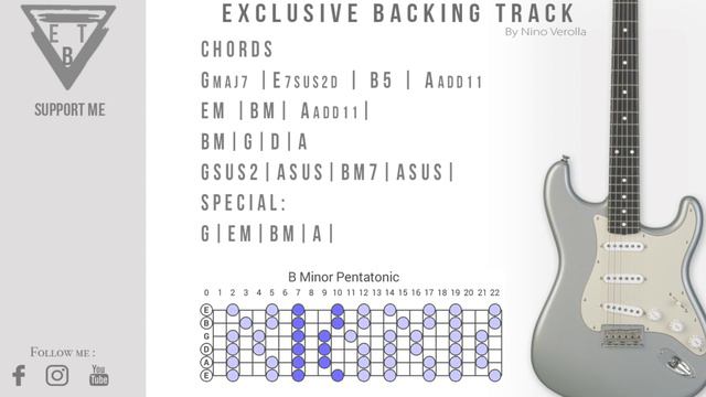 Pop/Rock Backing Track jam guitar b minor|EBT смотреть онлайн