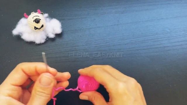 Keychain “Little Monster” // Брелок «Маленький монстр» #amigurumi #amigurumikeychain #амигуруми