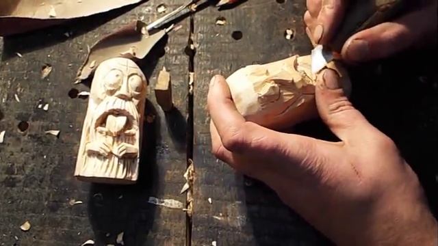 Смешные пучеглазые статуэтки. резьба по дереву.wood carving, sculpture, funny face смотреть онлайн