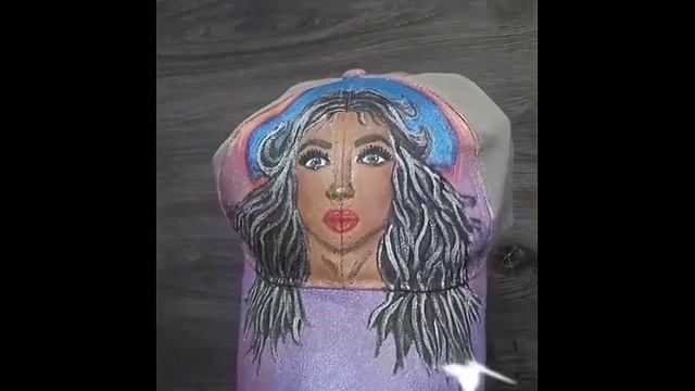 Рисую акриловыми красками по ткани на бейсболке? смотреть онлайн