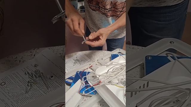 Люстра LED c 3D эффектом сборка люстры LED 3D эффект смотреть онлайн