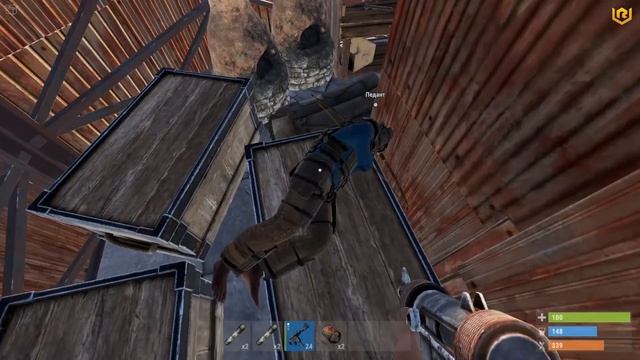 Rust - Сгнивший дом с кучей ресурсов. Рейд двух домов. Слюни смотреть онлайн