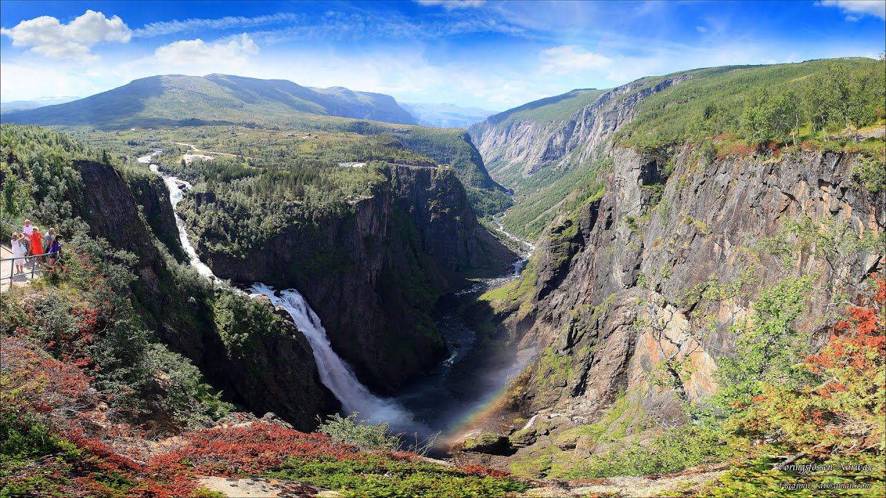 Норвегия, водопад Вёрингсфоссен    1080 HD