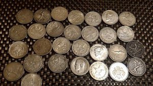 Коллекция серебряных полтинников