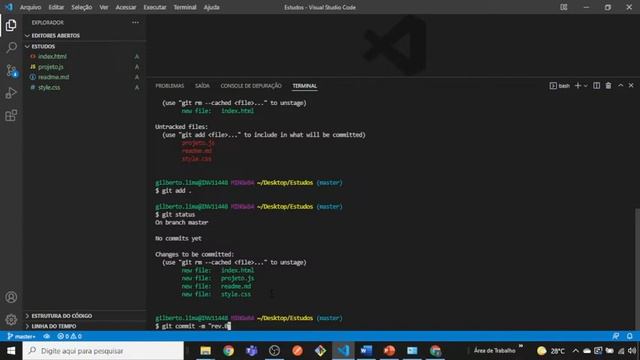VsCode - [GitHub] Comitando o código [git commit - m] (#31) смотреть онлайн