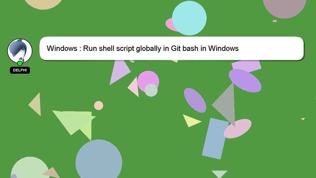 Windows : Run shell script globally in Git bash in Windows смотреть онлайн