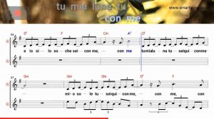 Con te Partiro - Andrea Bocelli (Alto Saxophone Sheet Music Bb Key / Karaoke / Easy Solo Cover)
