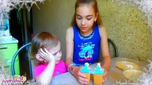 DIY ICE CREAM ДОМАШНЕЕ МОРОЖЕНОЕ ИЗ МОЛОКА И СГУЩЕНКИ от JustFamily Kids