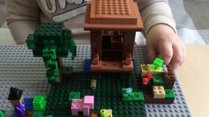 Конструктор Майнкрафт от MY WORLD. Аналог Лего Майнкрафт #21133 Хижина ведьмы