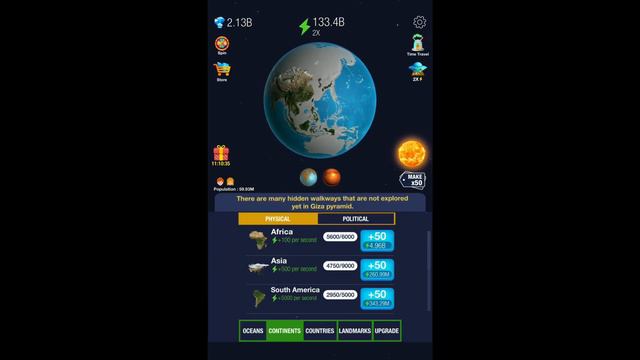 Idle World: Earth 2.0 - Walkthrough Part 2 Gameplay (Android)