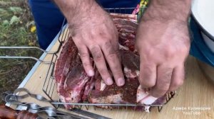 ПЕЧЕНЬ В ЖИРОВОЙ СЕТКЕ, ШАШЛЫК ИЗ БАРАНИНЫ И СВИНЫХ РЁБЕР