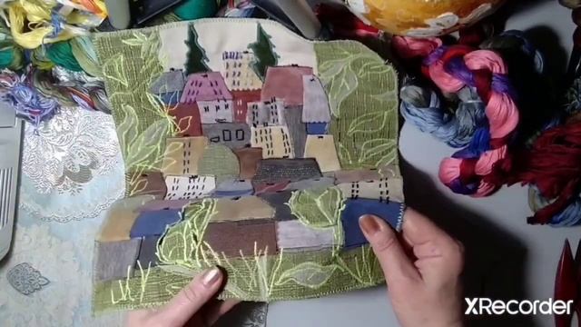 Городок лоскутный (часть 2) Пицца текстильная Вышивка ручная