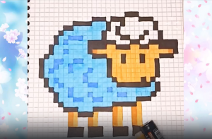 Рисуем Барашка по клеткам