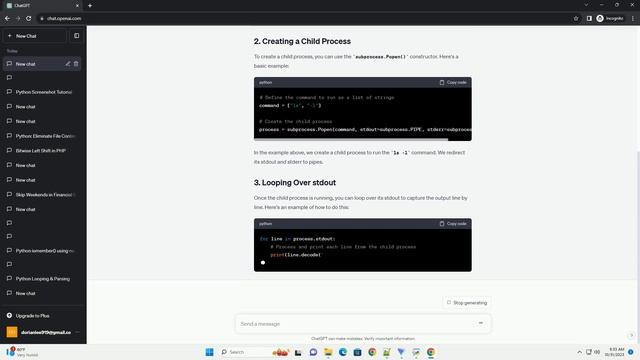python subprocess module looping over stdout of child process