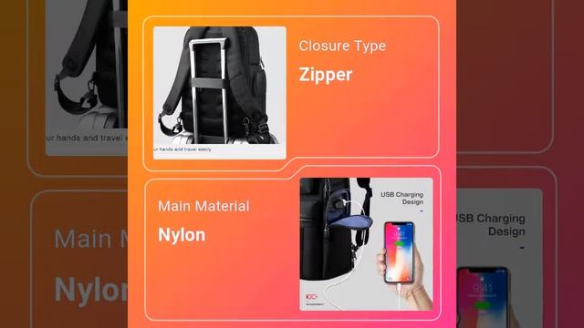 Бизнес рюкзак BOPAI 61-16111 черный смотреть онлайн