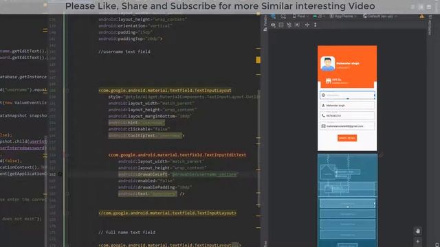 #2 Profile UI Design in Android Studio create by using google Material design [2021]